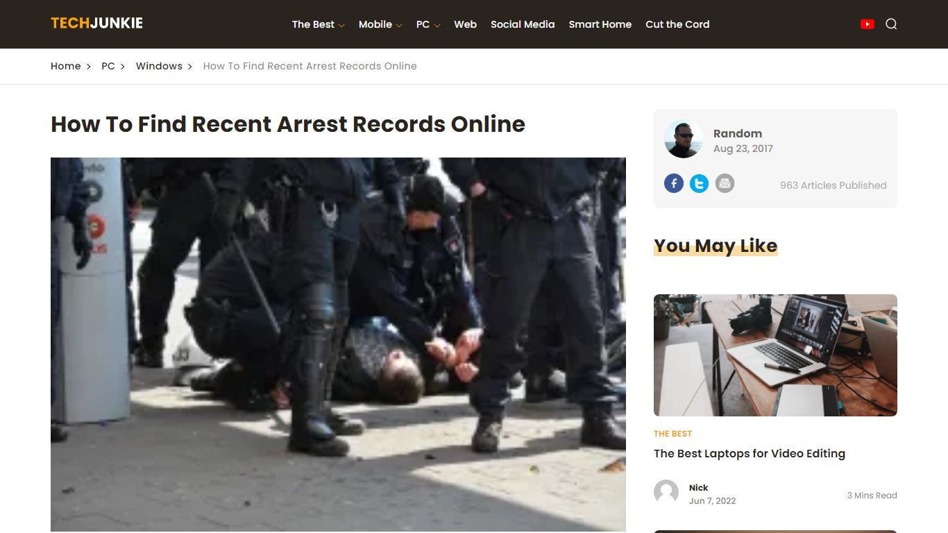 How To Find Recent Arrest Records Online - Tech Junkie